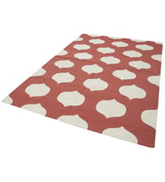 Kırmızı Kilim Geometrik Desenli Salon Kilimi El Dokuma Doğal Malzeme Yatak Odası Şık