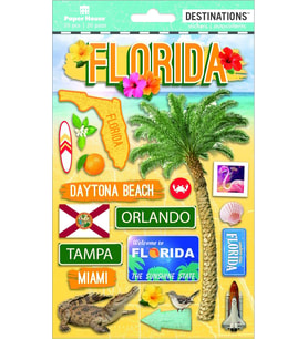 Seyahat Florida 2D Çıkartmaları, 3'lü Paket