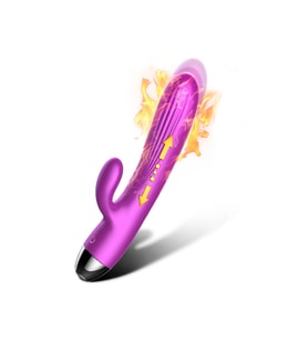 Şarjlı Isıtmalı Manyetik İleri Geri Hareketli Titreşimli G-Spot Klitoris Uyarıcı 2 in 1 Vibrator
