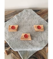 Doğal Ahşap El Yapımı Mumluk – Zeytin Ahşap – Üçlü Set