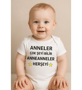 Yazılı Zıbın Anneler Çok Şeyi Bilir Yazılı Bebek Zıbını