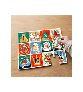 Sayıları Öğrenelim Tasarımlı 24 Parça Ahşap Çocuk Puzzle MPK0685