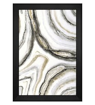 Soyut Şekiller Motifli Kanvas Tablo 80 x 110 cm Siyah Çerçeve