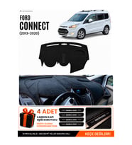 FORD TOURNEO CONNECT (2013-2020) Uyumlu Torpido Örtüsü Torpido Kılıfı - Siyah