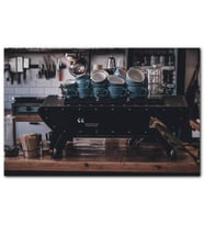 Cakatablo  Cafe Espresso Makinesi ve Fincanlar MDF Tablo