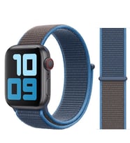 Apple Watch 42mm Uyumlu Kordon Hasır Örgü Cırt Cırtlı Terletmeyen Zore KRD-03 Kumaş Kayış