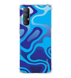PrintiFy Oppo Reno 3 Pro Uyumlu Köşe Korumalı Renkli Desen Tasarımlı Şeffaf Silikon Kılıf