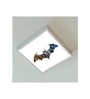 Batman-çocuk Avize-lamp 60x60 Baskılı Led Avize- Beyaz Çerçeve-led Işık-kolay Montaj-60w