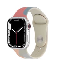 Apple Watch 7/8/9 41mm Kordon Karışık Renkli Silikon Kordon