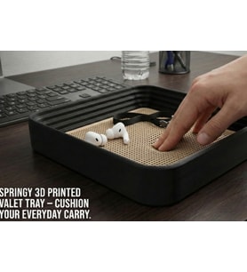 Esnek Tabanlı 3D Tasarım Masaüstü Düzenleyici Tepsi - Springy Valet Tray - Modern Organizer