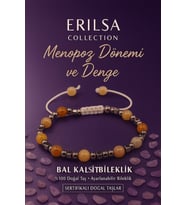 Sertifikalı Menopoz Dönemi Destek Bilekliği -  Bal Kalsit Terahertz Taşı Duygusal Hormonal Denge (Çok Renkli)