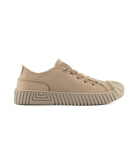 Gamelu Vıgor Unisex Lastikli Memory Foam Keten Sneaker Ayakkabı (Bej)