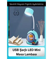 #MasaLambası USB Şarjlı LED Mini Masa Lambası Çocuklar İçin Hayvan Figürlü Pet Kabin Sevimli