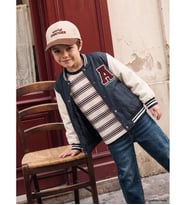 LCW Kids Lacivert Nakışlı Kolej Yaka Erkek Çocuk Yağmurluk