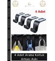 #Askı Araç İçi Düzen Güvenlik Çanta Poşet Askısı Dayanıklı Pratik Montaj 4 Adet Araba Koltuk Arkası