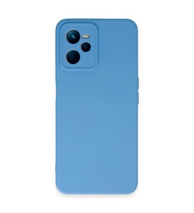 Realme C35 Kılıf Nano İçi Kadife Silikon - Mavi
