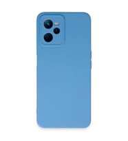 Realme C35 Kılıf Nano İçi Kadife Silikon - Mavi