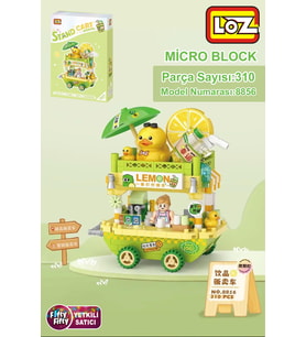Loz Micro Block Serisi Limonata Arabası 310 Parça Oyuncak Yapım Seti FFLZ-8856