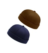 2 Li Set %100 Pamuk Cap Ayarlanabilir Docker Şapka Yazlık Takke Şapka Retro Şapka Takke Şapka