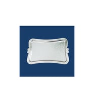 AKILLIELMA-COOKER CKR3342 SUNUM TEPSİSİ DÖVME DESENLİ DİKDÖRTGEN GÜMÜŞ 0157