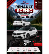 Renault Scenic 2026 - 2026 Araca Özel 3D Bagaj Havuzu