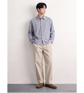 LC WAIKIKI Gri Loose Fit Dokulu Erkek Gömlek