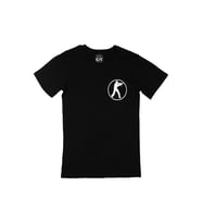 Counter Strike Logolu Cep Logo Tasarımlı Siyah Tişört