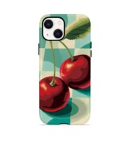 iPhone 15 Vorian Çift Katmanlı Kılıf Retro Cherry Pop