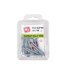 Northcity 4.2x50 Matkap Uçlu Vida 15'li Paket - Kendinden Matkap Uçlu Vida