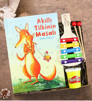 Ksilofon Müzik Aleti & Akıllı Tilkinin Masalı & Play-Doh Oyun Hamuru Hediye Seti