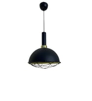 Dylight Retro Metal Dekoratif Rustik Kafesli Siyah Tekli Sarkıt Avize Çap 30 cm