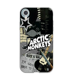 Iphone XR Uyumlu Arctic Monkeys Kolaj Desenli Şeffaf Telefon Kılıfı