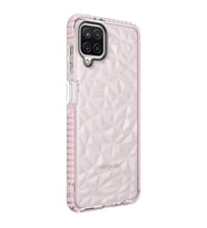 Galaxy A12 Kılıf Zore Buzz Köşeleri Airbagli Prizmatik Tasarım (Pembe)