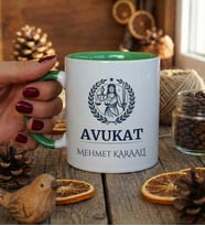 Kişiye Özel Karikatürlü Erkek Avukat Kupa Bardak Avukatlar Günü Hediyesi