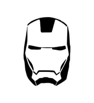 Ironman Kafası Sticker Oto Motor Laptop Duvar Folyo Sticker 10x15 cm