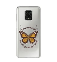 Redmi Note 9 Pro/Note 9S Uyumlu Kelebek Desenli Şeffaf Telefon Kılıfı