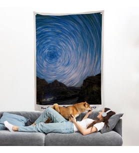 Vincent Van Gogh - Parlak Yıldızlı Gökyüzü Duvar Örtüsü - Brillant Starry Sky-8049