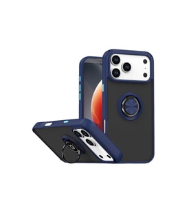 Apple İphone 17 Pro Montreal Yüzüklü Silikon Kapak - Lacivert
