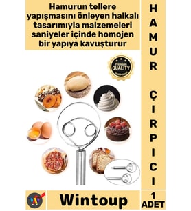 #Çırpıcı Mutfak Ekmek Pizza Hamur Karıştırıcı Profesyonel Paslanmaz Çelik Danimarka Hamur Çırpıcı