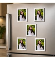 8 Adet Beyaz Çerçeveli Fotoğraf Baskılı Mıknatıslı Magnet 6,5 × 9,5 cm