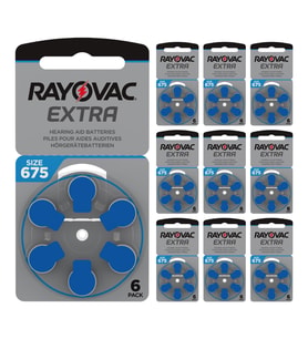 Rayovac Extra 675 Numara İşitme Cihazı Pili (10 Paket x 6 Adet = 60 Adet Pil)