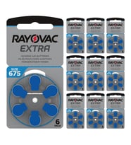Rayovac Extra 675 Numara İşitme Cihazı Pili (10 Paket x 6 Adet = 60 Adet Pil)