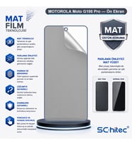 SChitec MOTOROLA Moto G100 Pro Uyumlu Ön Yüzey Mat Hidrojel Ekran Koruyucu