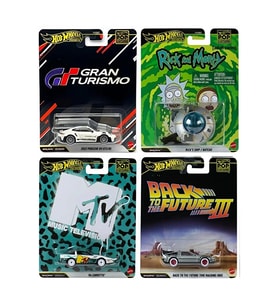 Hot Wheels Premium Pop Culture 4’Lü Set – Gran Turismo, Rick And Morty, Mtv, Back To The Future