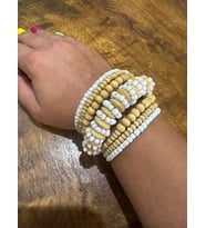 AHŞAP BAMBU BONCUKLU DOLAMA KADIN BİLEKLİK
