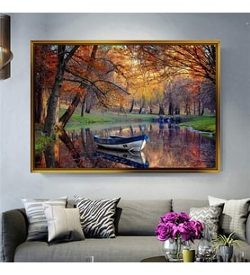Altın Çerçeveli dekoratif tablo a1228 (Gold)
