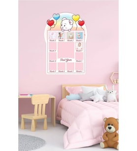 Kız Bebek 12 Aylık Hatıra Panosu