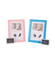 AION CASA Fotoğraf Baskısı Dahil Bebek El ve Ayak İzi Fotoğraf Çerçevesi Mavi 15x21 cm