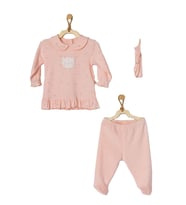 Andywawa Sweet Home Kız Bebek Alt Üst Pembe Takım AC22124