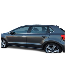 VW Polo Cam Çıtası 2009-2017 Krom Paslanmaz Çelik 6 Parça